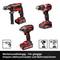 Three different cordless screwdriver and drill models, black-red. Text: Brand-independent - For common (impact) cordless screwdrivers and drills.