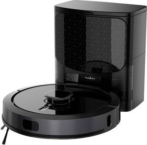 Nedis WIFIVCL002CBK Robotic vac/sweeper Black Alexa compatibility, Google Home compatibility, Voice-controlled, App-controlled