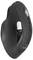 Ergonomic black computer mouse with scroll wheel and buttons, designed for comfortable right-handed use.