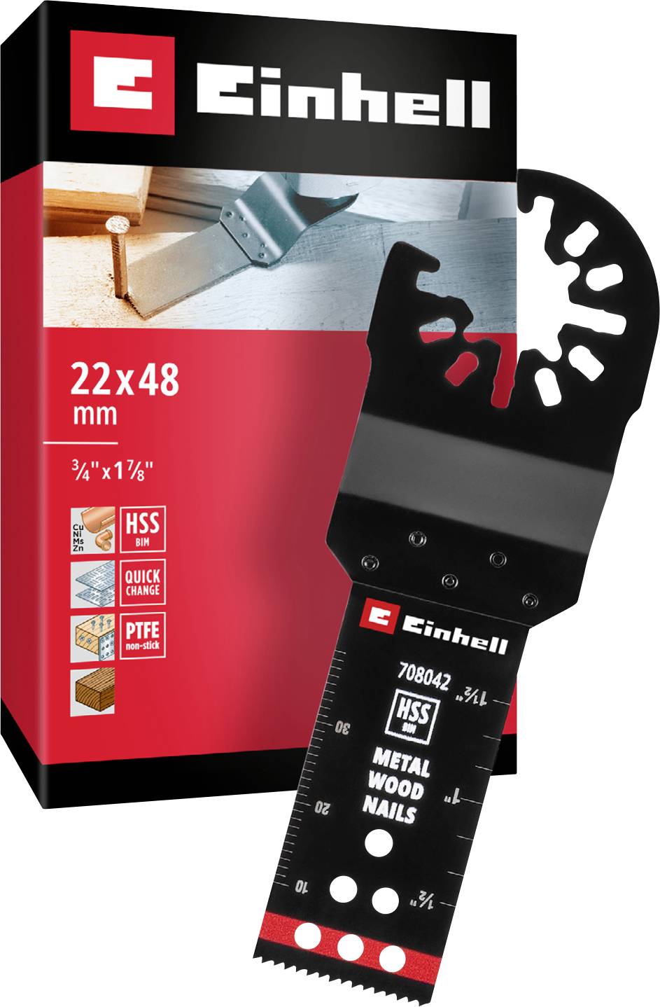 Einhell 708042 Tauchsaegeblatt BIM Met, 22mm Bi-metallic Multitool accessory set 22 mm 1 pc(s)