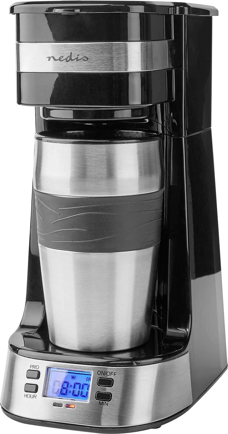 Nedis KACM310FBK Coffee maker Black, Silver Timer