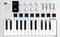 MIDI controller with keyboard, 8 rotary knobs, 8 illuminated pads and 4 faders. Marked with 'MINILAB 3' and 'ARTURIA'.