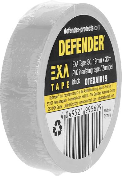 DEFENDER by Adam Hall EXA Tape DTEXAIS19 Electrical tape Silver-grey (L x W) 33 m x 19 mm 1 pc(s)