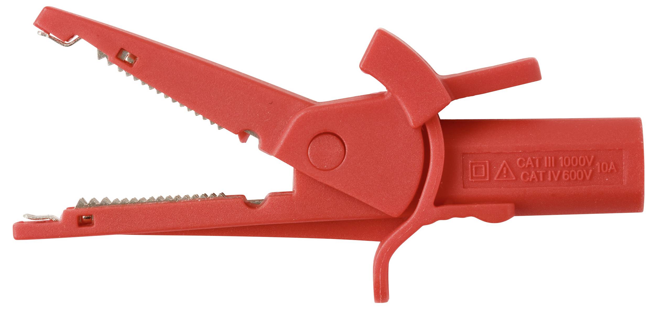 VOLTCRAFT MSK-130 Alligator clip Straight CAT IV 600 V, CAT III 1000 V 10 A Red-3