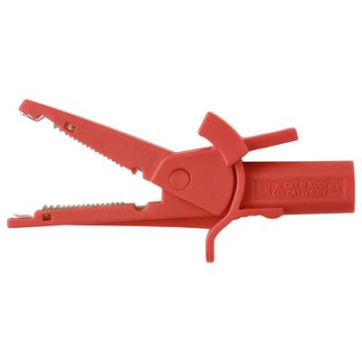 VOLTCRAFT MSK-130 Alligator clip Straight CAT IV 600 V, CAT III 1000 V 10 A Red-3