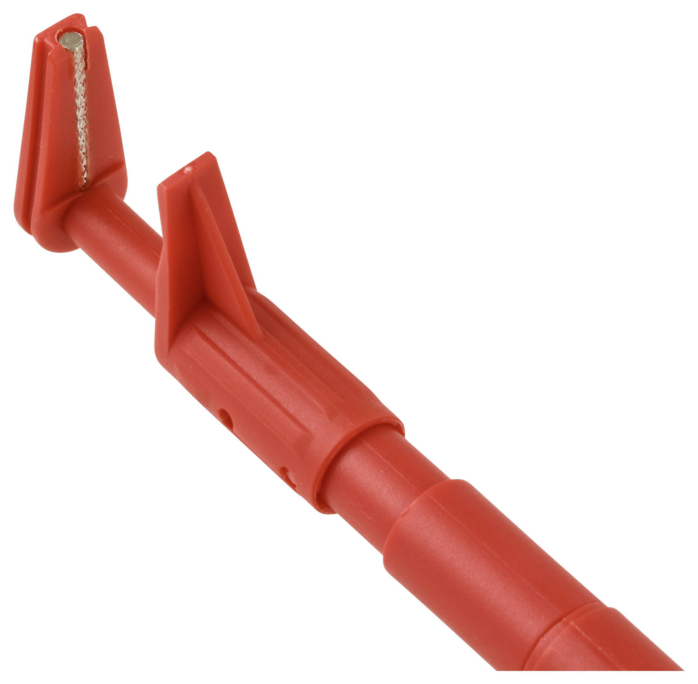 VOLTCRAFT MSK-140 Rot Safety planar test probe For 4 mm jack connector ;CAT III 1000 V 10 A busbars Red-4
