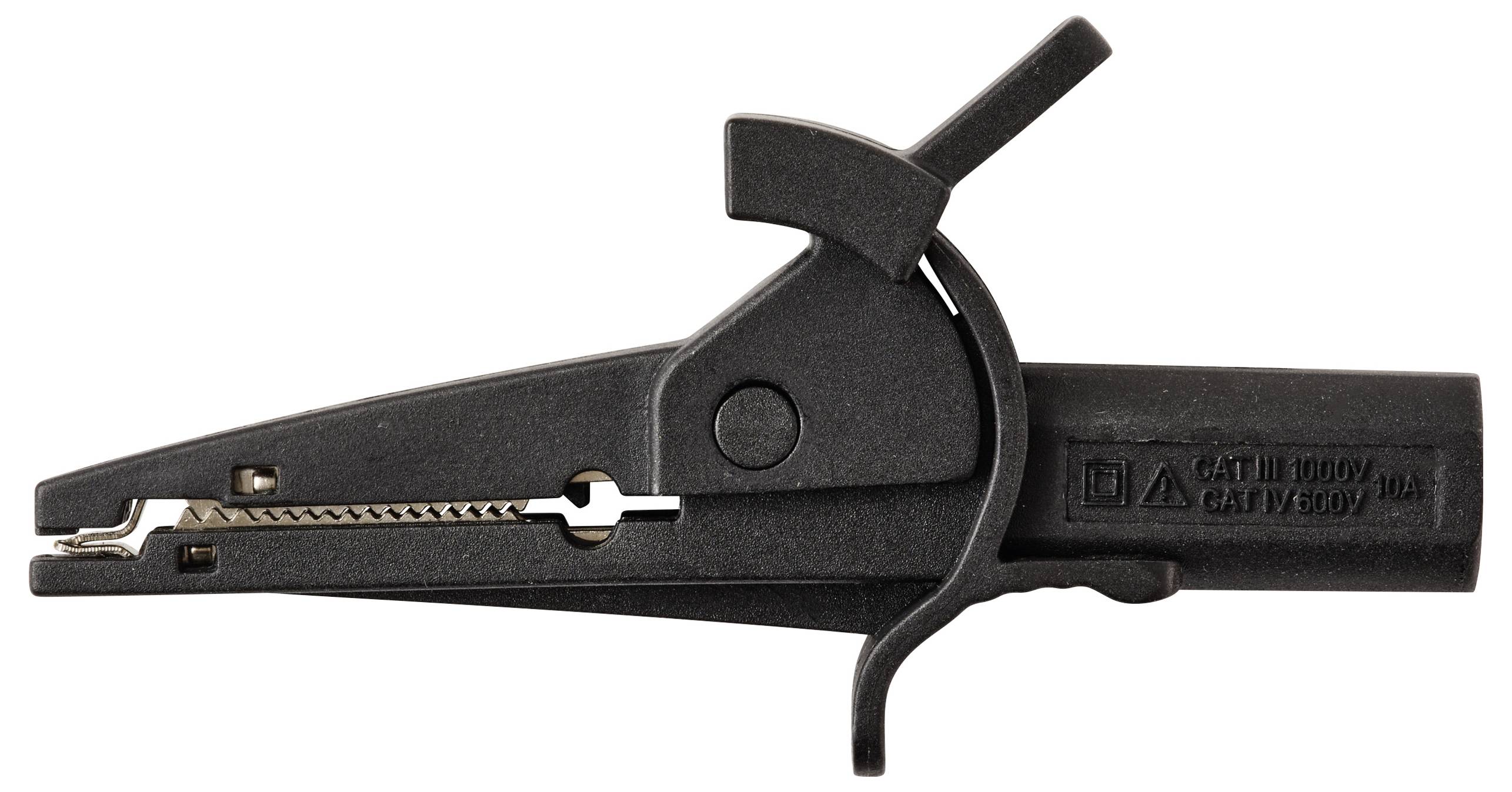 VOLTCRAFT MSK-130 Alligator clip Straight CAT IV 600 V, CAT III 1000 V 10 A Black-2