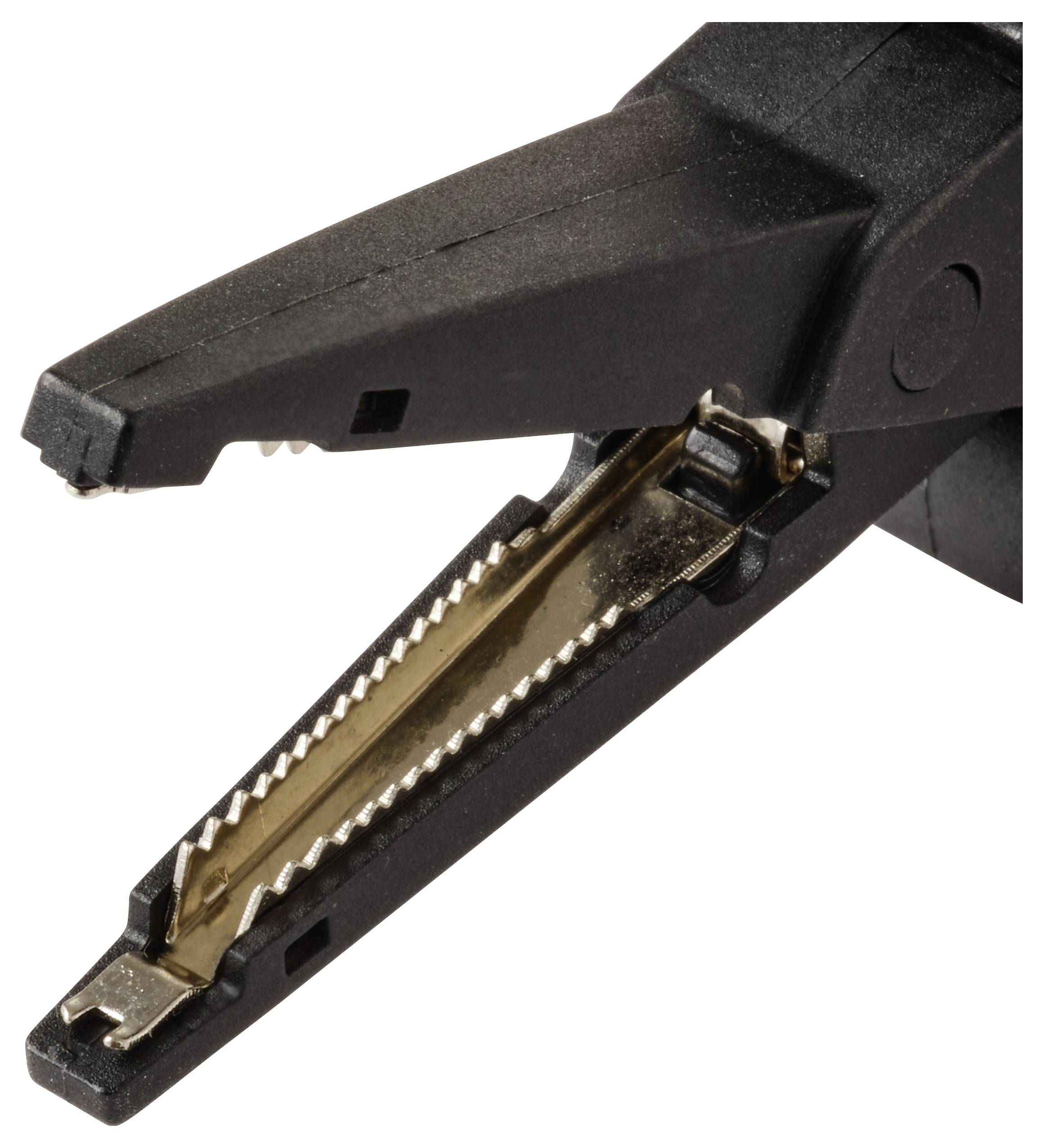 VOLTCRAFT MSK-130 Alligator clip Straight CAT IV 600 V, CAT III 1000 V 10 A Black-4