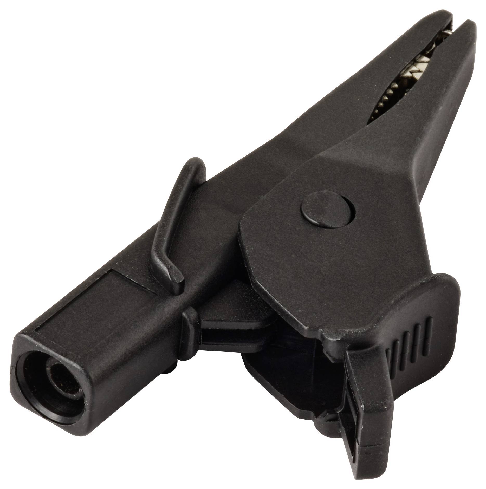 VOLTCRAFT MSK-135 Alligator clip Curved CAT IV 600 V, CAT III 1000 V 10 a Black-1