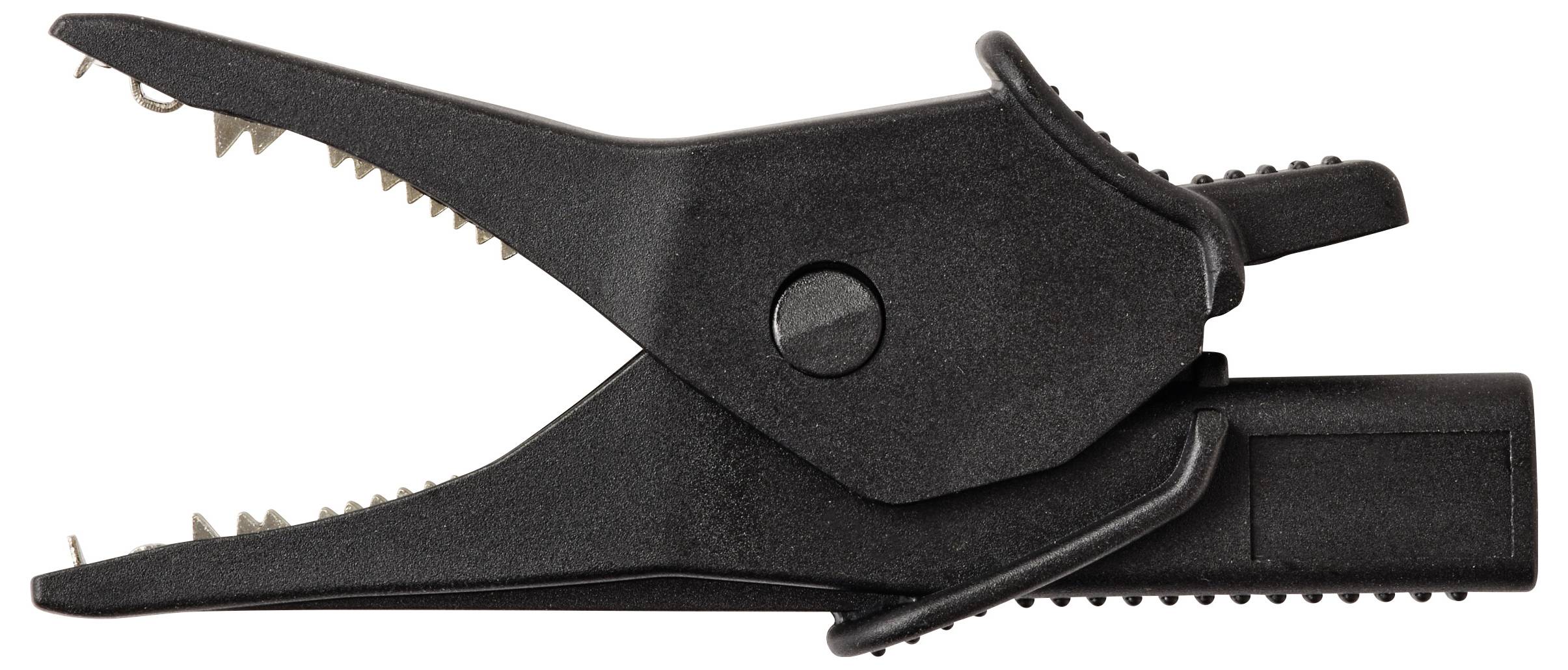 VOLTCRAFT MSK-135 Alligator clip Curved CAT IV 600 V, CAT III 1000 V 10 a Black-3