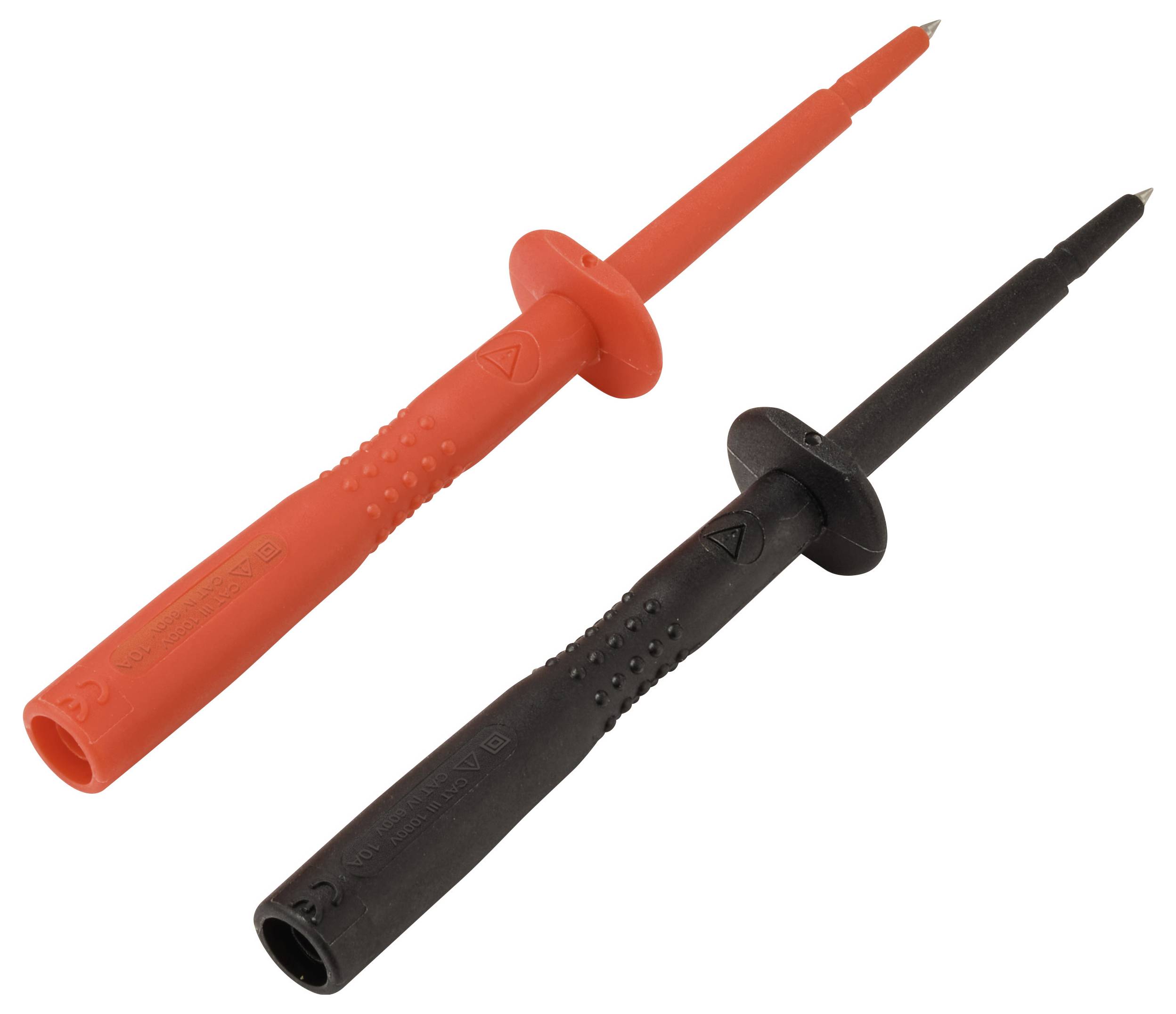 VOLTCRAFT MSS-110 Safety test probe set 4 mm jack connector CAT IV 600 V, CAT III 1000 V Red, Black 1 Set-1