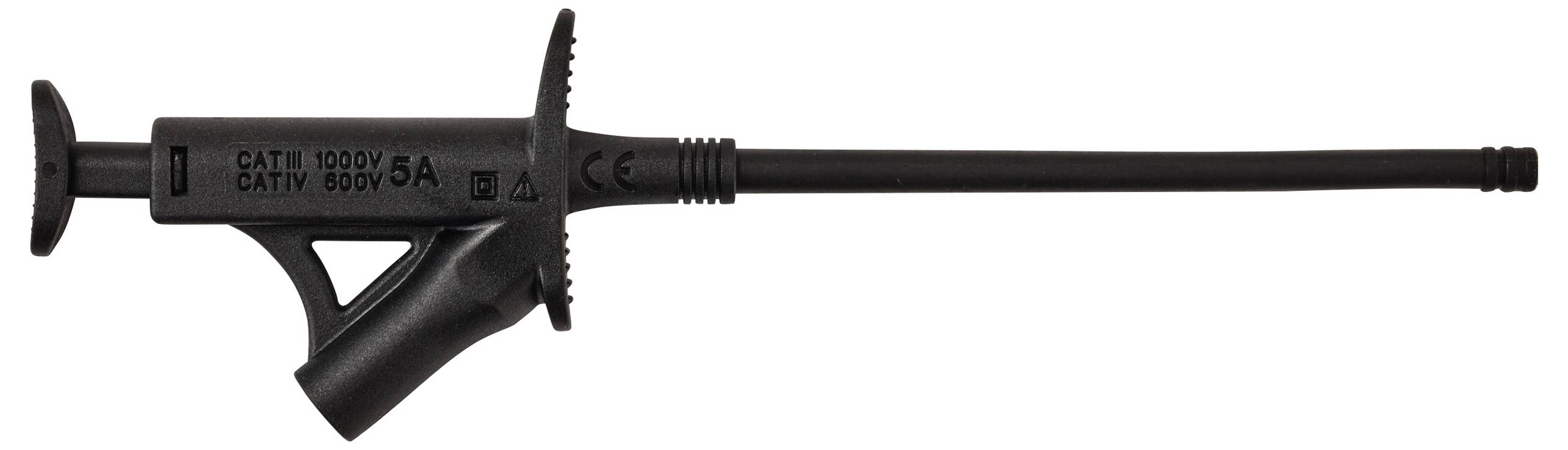 VOLTCRAFT MSK-120 sw Safety test clip CAT IV 600 V, CAT III 1000 V Black-2