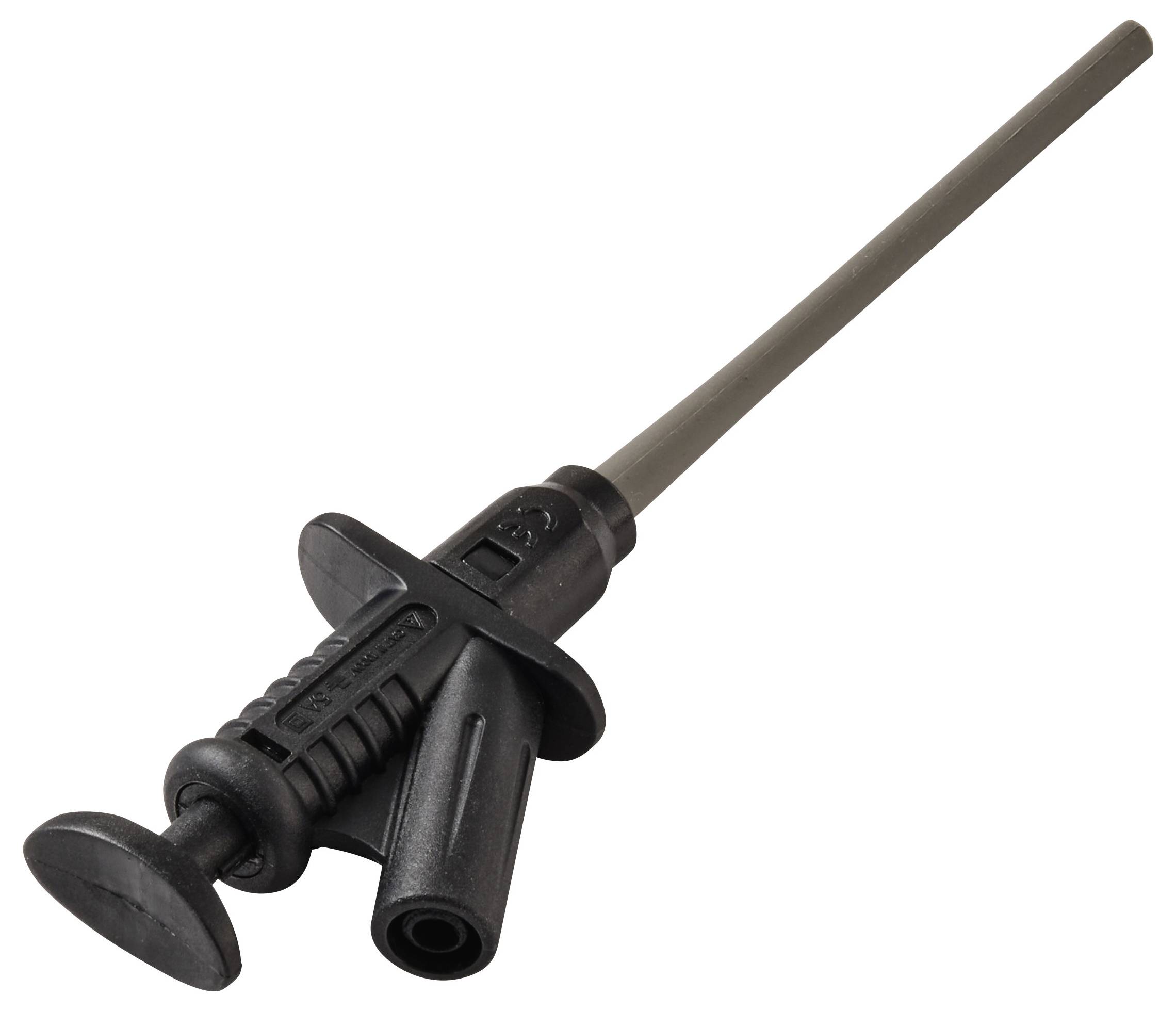 VOLTCRAFT MSK-122 sw Safety test clip 4 mm jack connector CAT II 1000 V Black-1