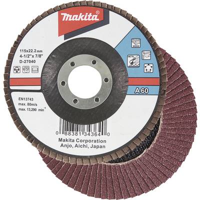 Makita D-27040 Flap disc Diameter 115 mm Grit size=60 1 pc(s)-0