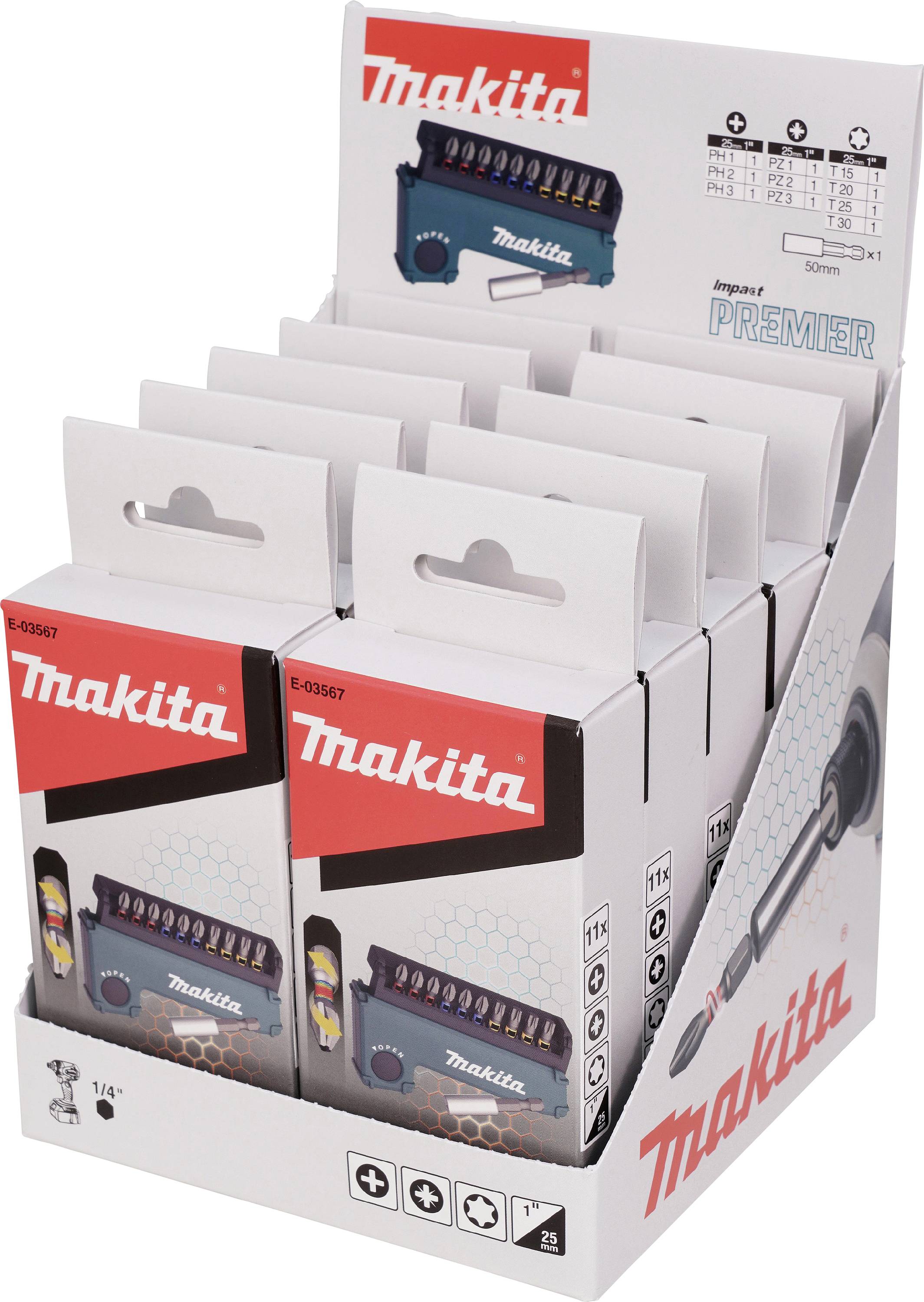 Makita E-03567-10 Bit set Phillips Torsion area-0