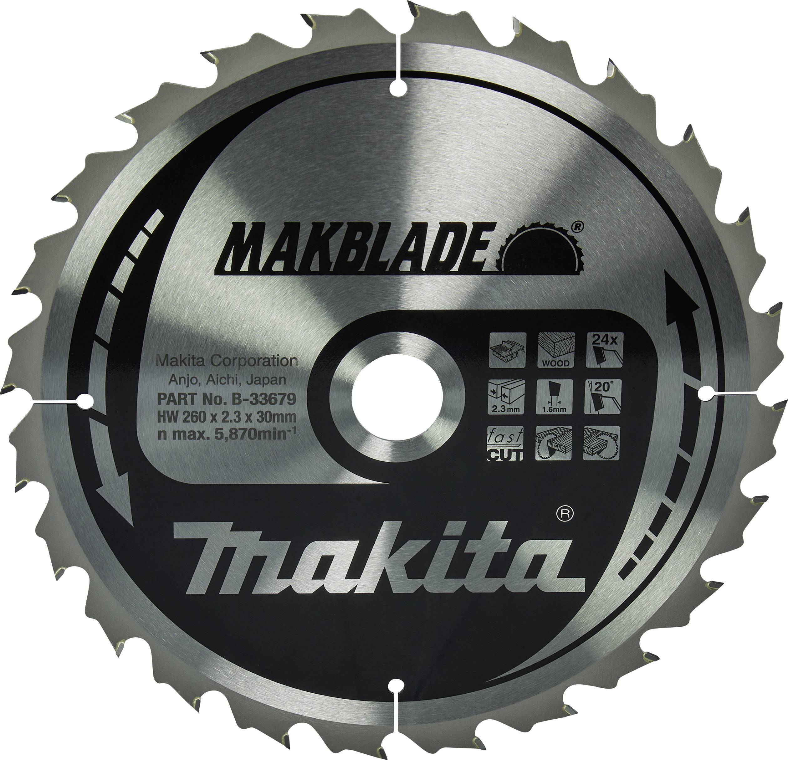 Makita B-33679 B-33679 Circular saw blade 1 pc(s)-0