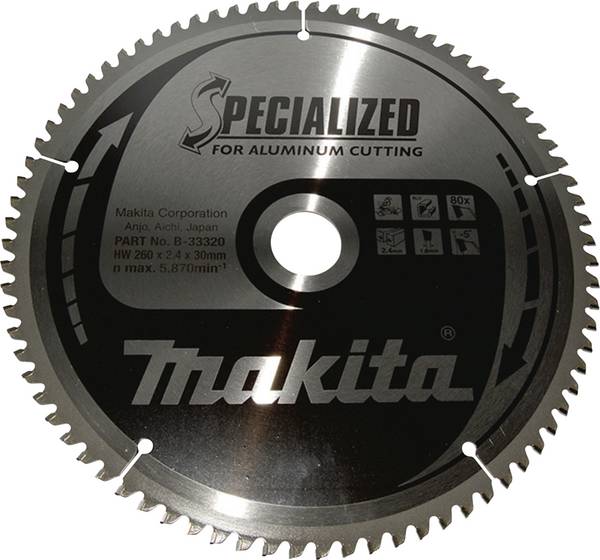 Makita  B-33320 Circular saw blade 260 x 30 x 2.4 mm Number of cogs: 80 1 pc(s)