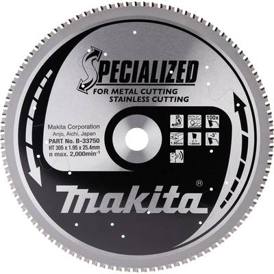 Makita B-33750 Circular saw blade 305 x 25.4 x 2.0 mm Number of cogs: 100 1 pc(s)-0