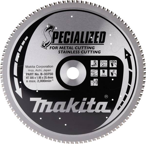 Makita  B-33750 Circular saw blade 305 x 25.4 x 2.0 mm Number of cogs: 100 1 pc(s)