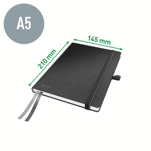 Leitz 44780095 Notebook Ruled Black No. of sheets: 80 A5-13