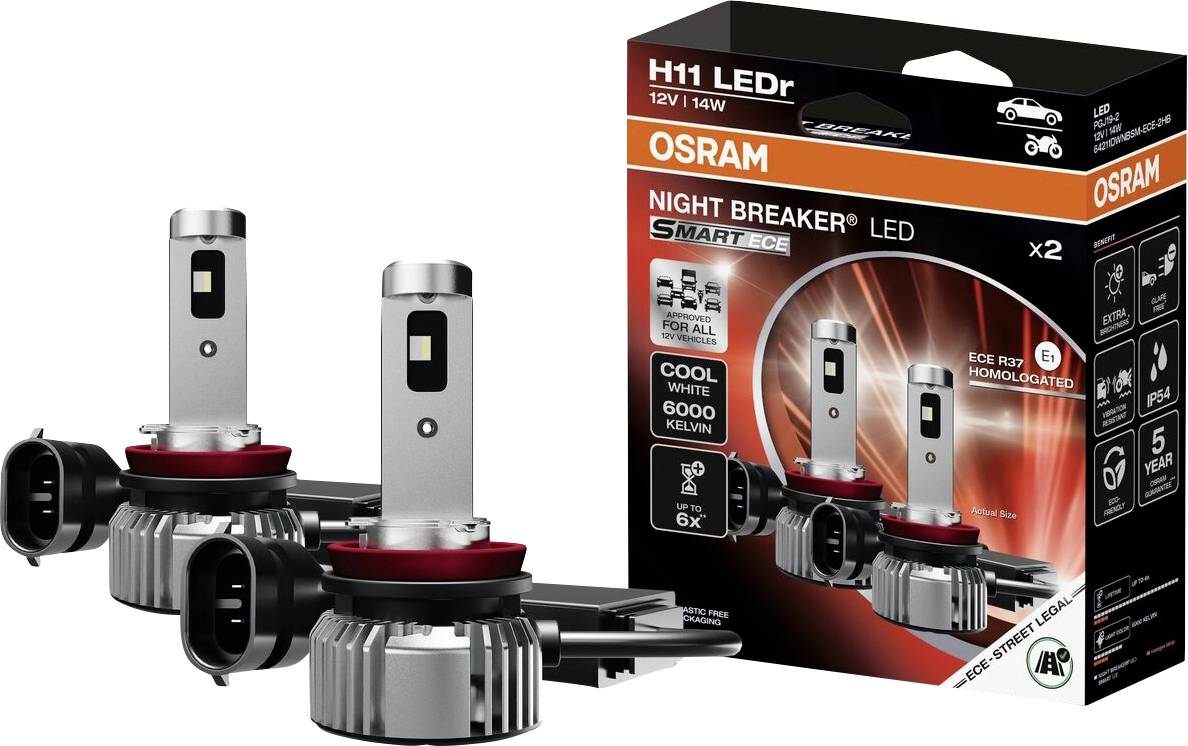 Osram Automotive 64211DWNBSM-ECE-2HB LED bulb H11 12 V-0