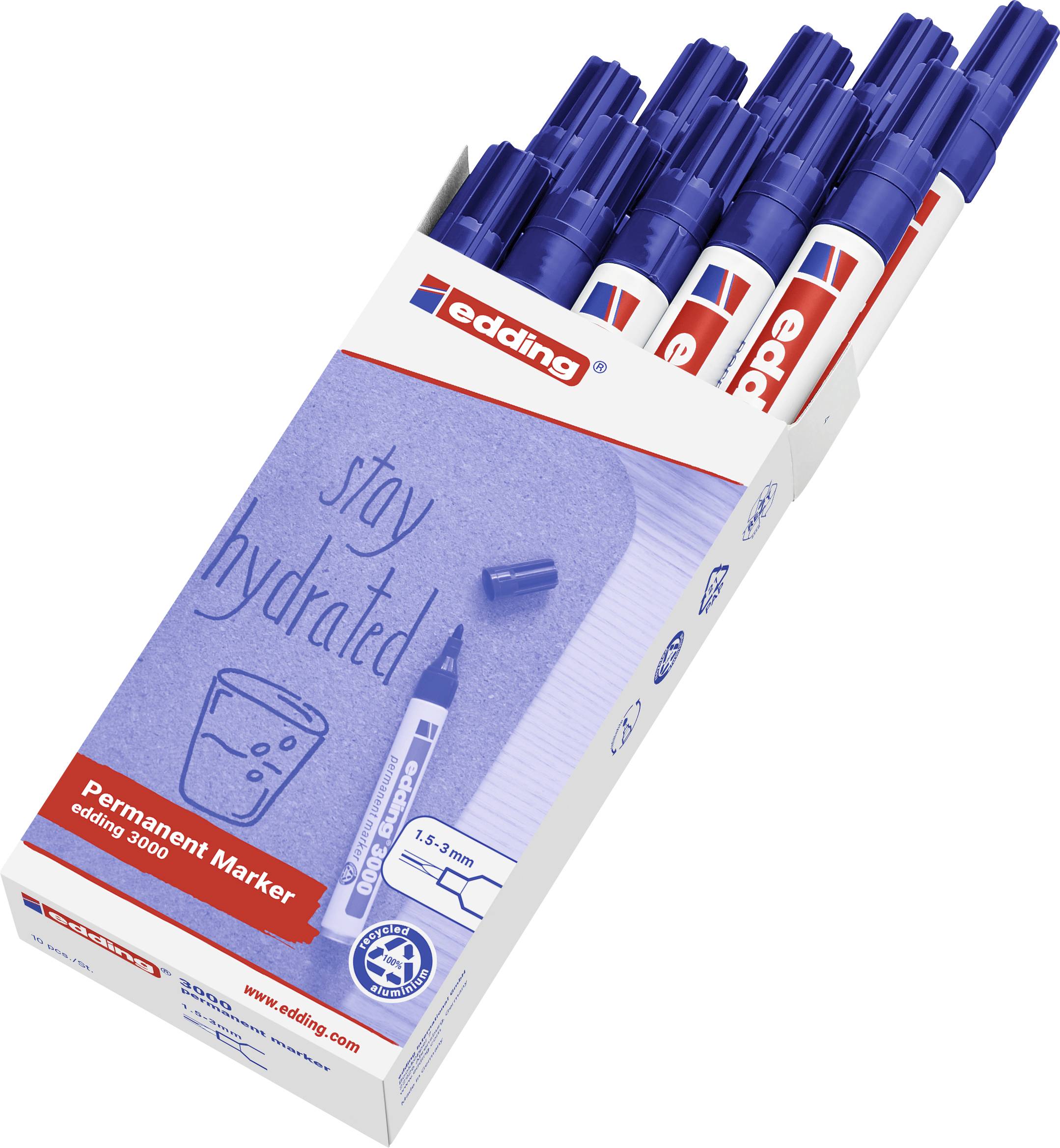 Edding e3000 4-3000003 Permanent marker Blue waterproof: Yes