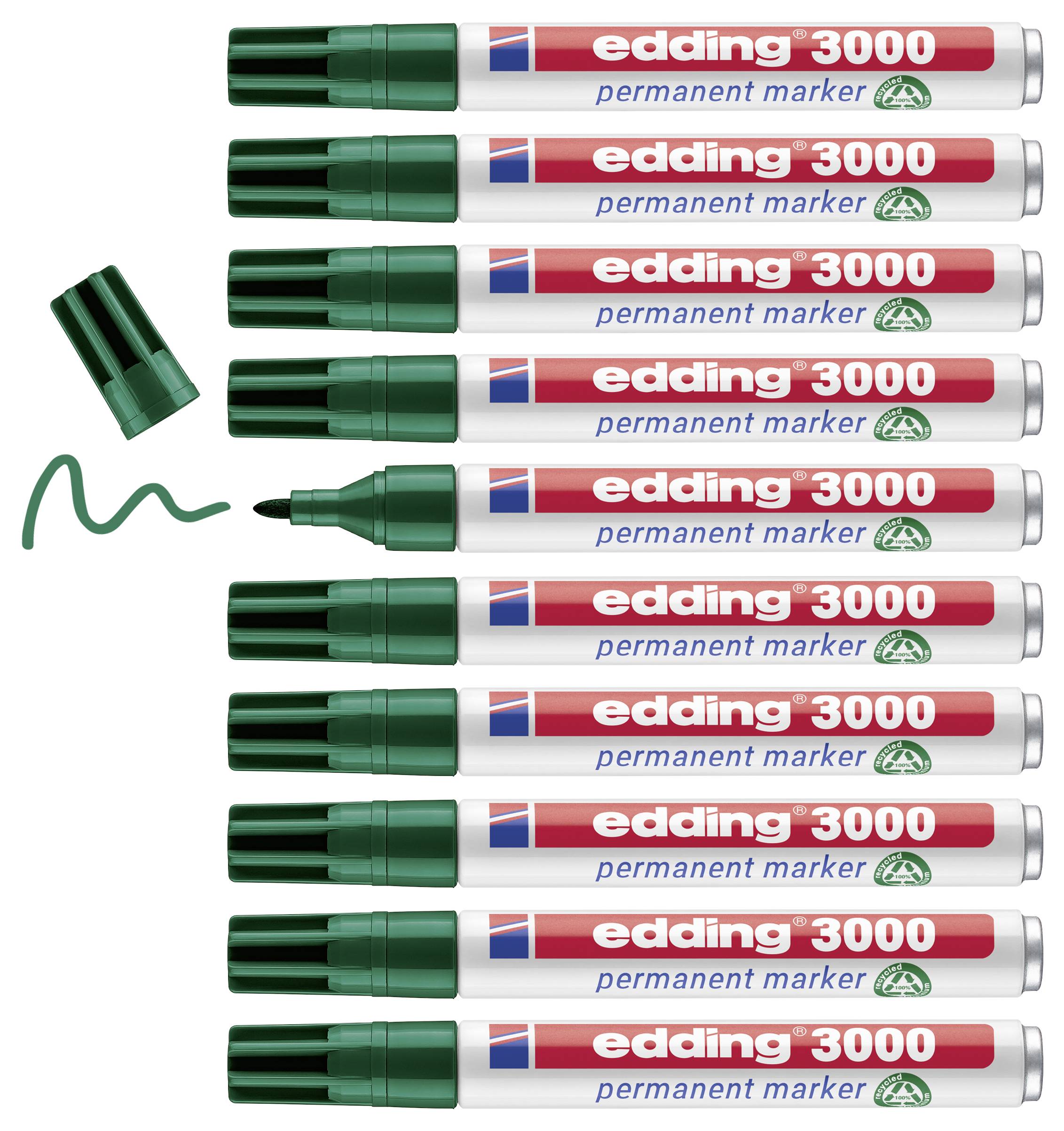 Edding e3000 4-3000004 Permanent marker Green waterproof: Yes-1