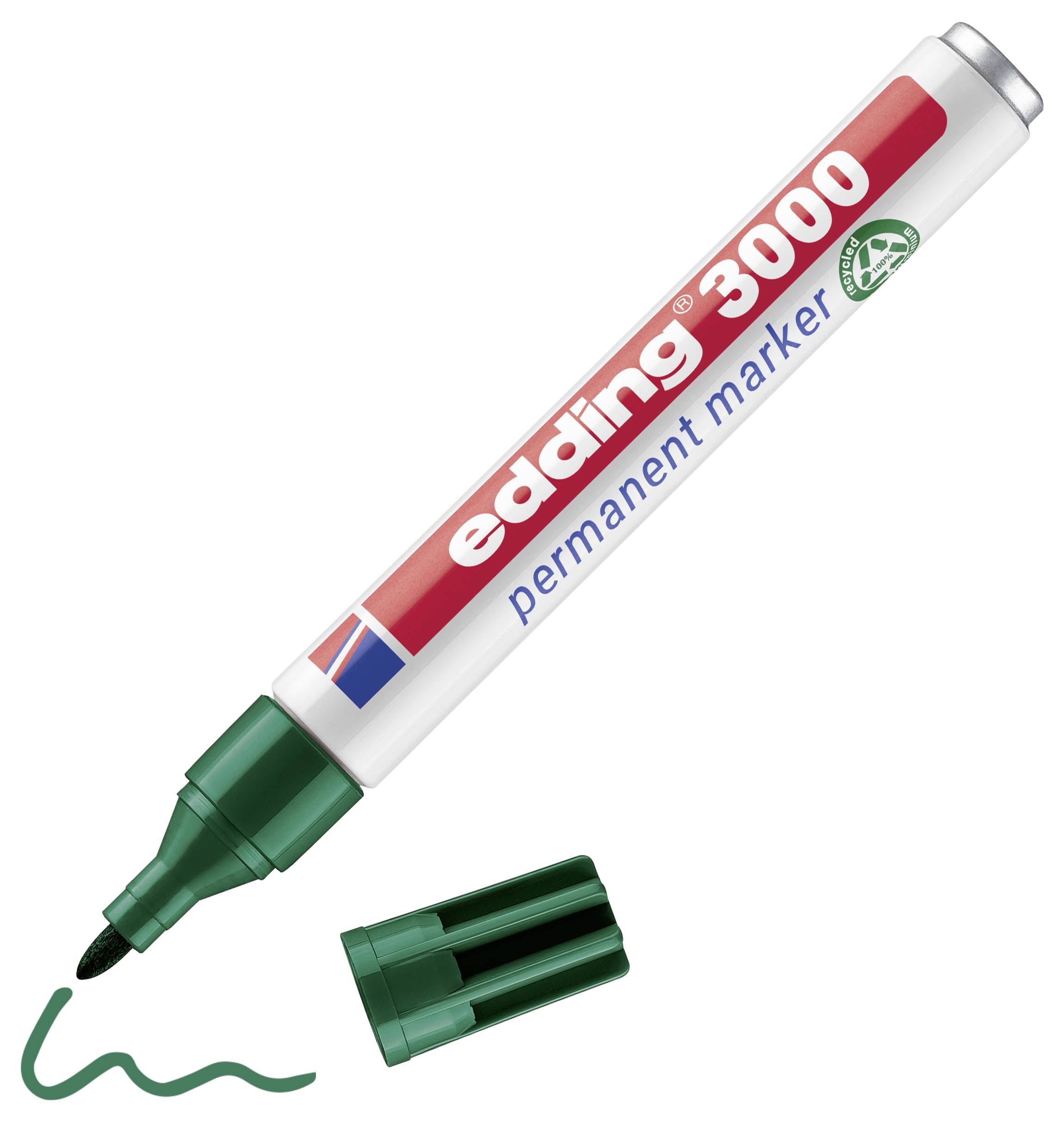 Edding e3000 4-3000004 Permanent marker Green waterproof: Yes-2