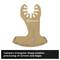 Segmented saw blade with golden coating, suitable for hard-to-reach corners and edges. Text: 'Segmented shape ideal'.