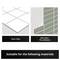 'Suitable for the following materials: floor tiles, wall tiles/tile adhesive'. Image shows stylised tiles and textured adhesive.