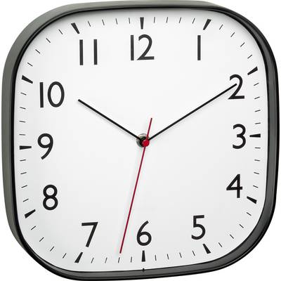 TFA Dostmann 60.3076.01 Quartz Wall clock 27.9 cm x 4.9 cm x 27.9 cm Black Noiseless movement-0