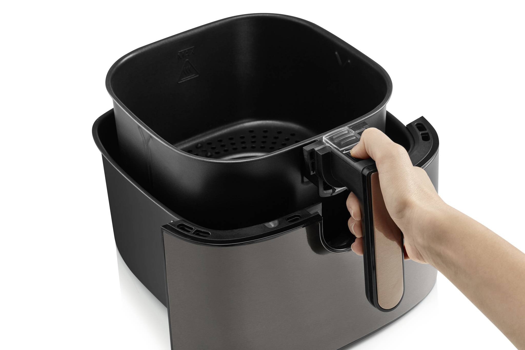 arzum AIRTASTY XL Air fryer 6 l with display, Timer function Black, Bronze-4