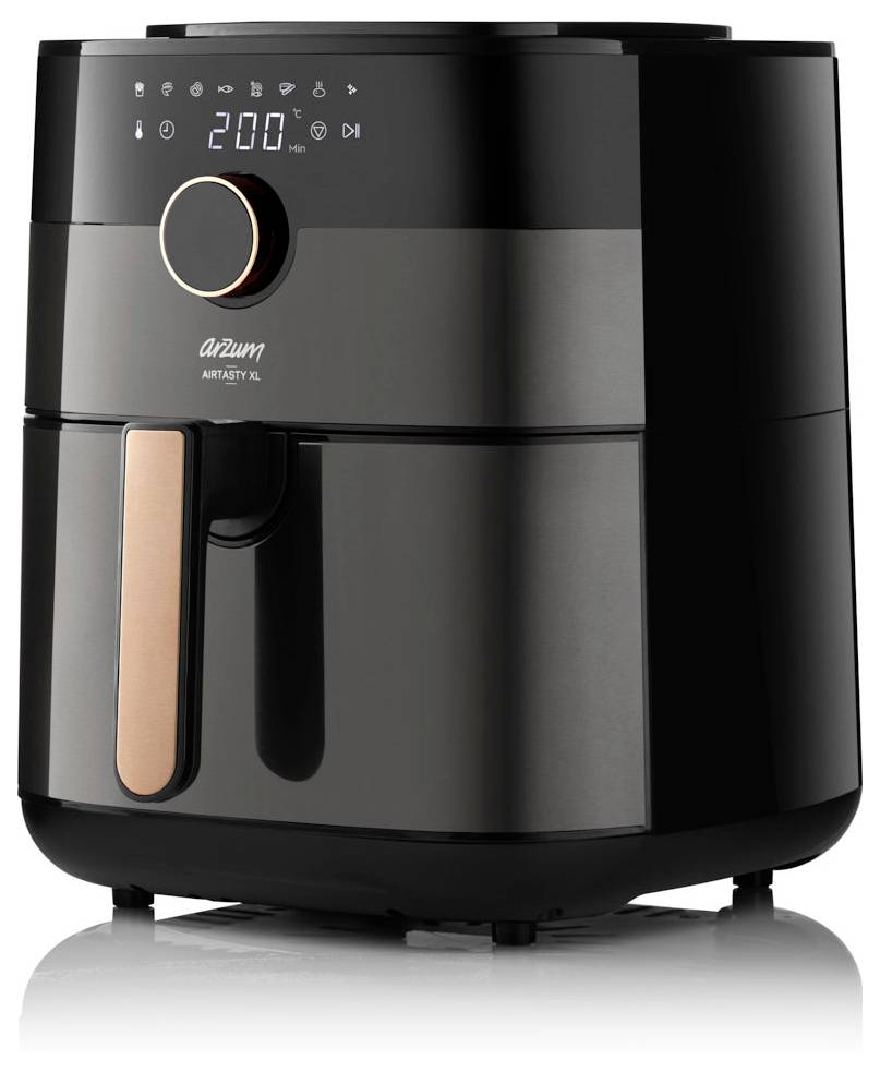 arzum AIRTASTY XL Air fryer 6 l with display, Timer function Black, Bronze-1