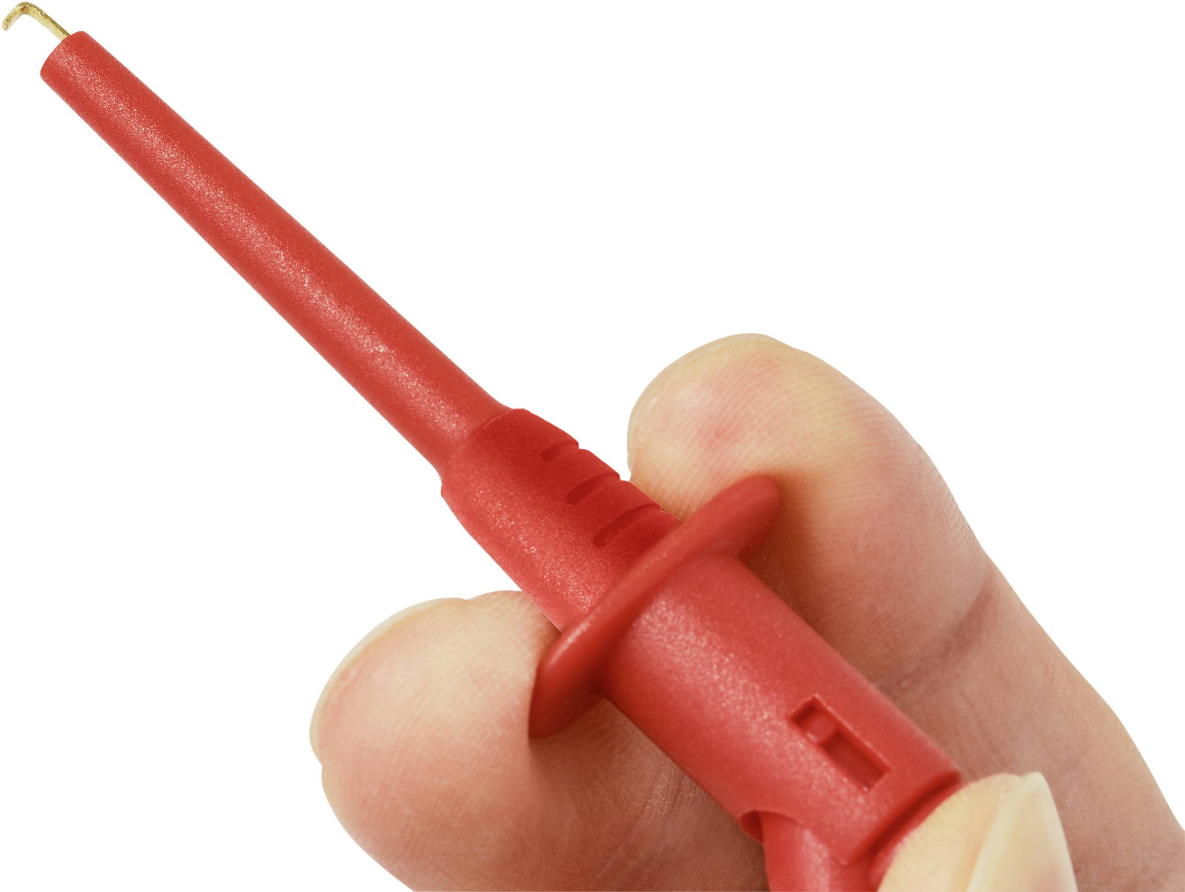 VOLTCRAFT MSL-528 Test lead 1.2 m With miniature CAT II gripping hook 300 V 1 Pair-4