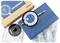 'A dial indicator by Dasqua with measurement gauge, boxed packaging, protective case, warranty letter, and adjustment tool.'