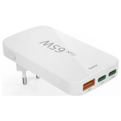 Hama USB charger 65.00 W Power Delivery, Quick Charge 2.0, Quick Charge 3.0 White Mains socket Qualcomm Quick Charge 3.0-1