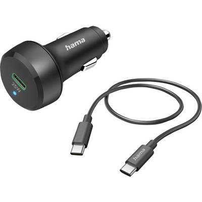 Hama Car charging station 25.00 W USB-C® plug Power Delivery Black Car USB Power Delivery (USB-PD)-0