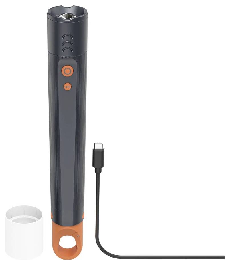 Hama LED-Taschenlampe FLX1200-C, aufladbar, stoßfest, Alu, 4 Modi + SOS, Zoom Torch 288 g