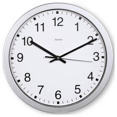 Hama 00185870 Quartz Wall clock 30 cm x 30.00 mm x 30.00 mm x 4.00 mm Silver-0