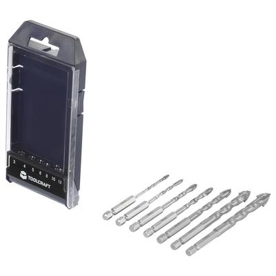'TOOLCRAFT' box with 6 drill bits of varying sizes displayed alongside.
