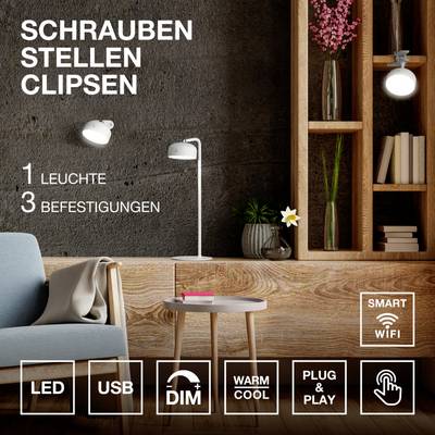 OSRAM HOMELIGHTING DECOR HELPER GADGET 830 USB Black 4058075849242 Wall light 1.80 W Black-5