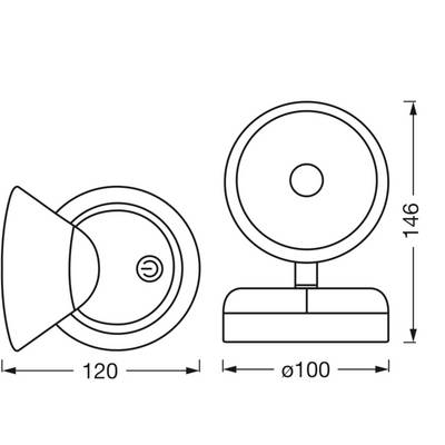 OSRAM HOMELIGHTING NIGHTLUX CONE 830 DIM USB Black 4099854478789 Wall light Built-in LED 1.80 W LED (monochrome) Black-4