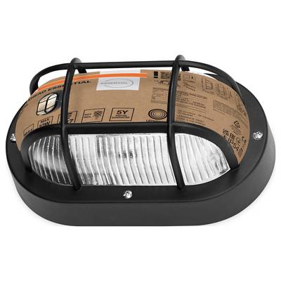 OSRAM HOMELIGHTING Bulkhead Essential Oval E27 Black 4058075845589 Ceiling light, Wall light E-27 Black-1