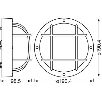 OSRAM HOMELIGHTING Bulkhead Essential Round E27 White 4058075845602 Ceiling light, Wall light E-27 White-2