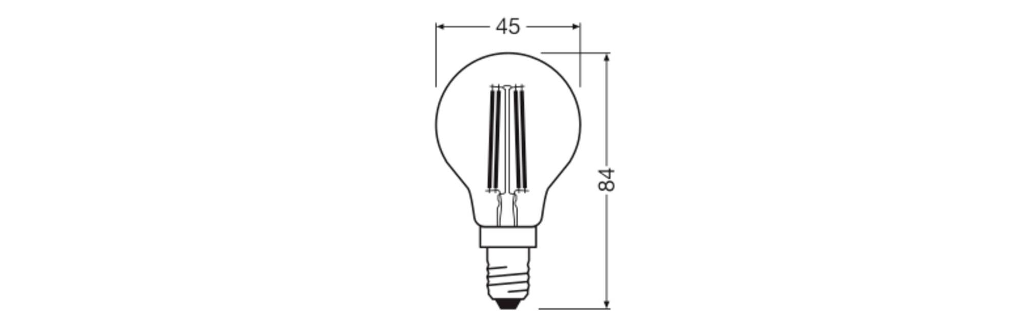 OSRAM HOMELIGHTING 4099854514395 LED (monochrome) EEC D (A - G) E14 5.9 W Warm white (Ø) 45 mm Filament 3 pc(s)-1
