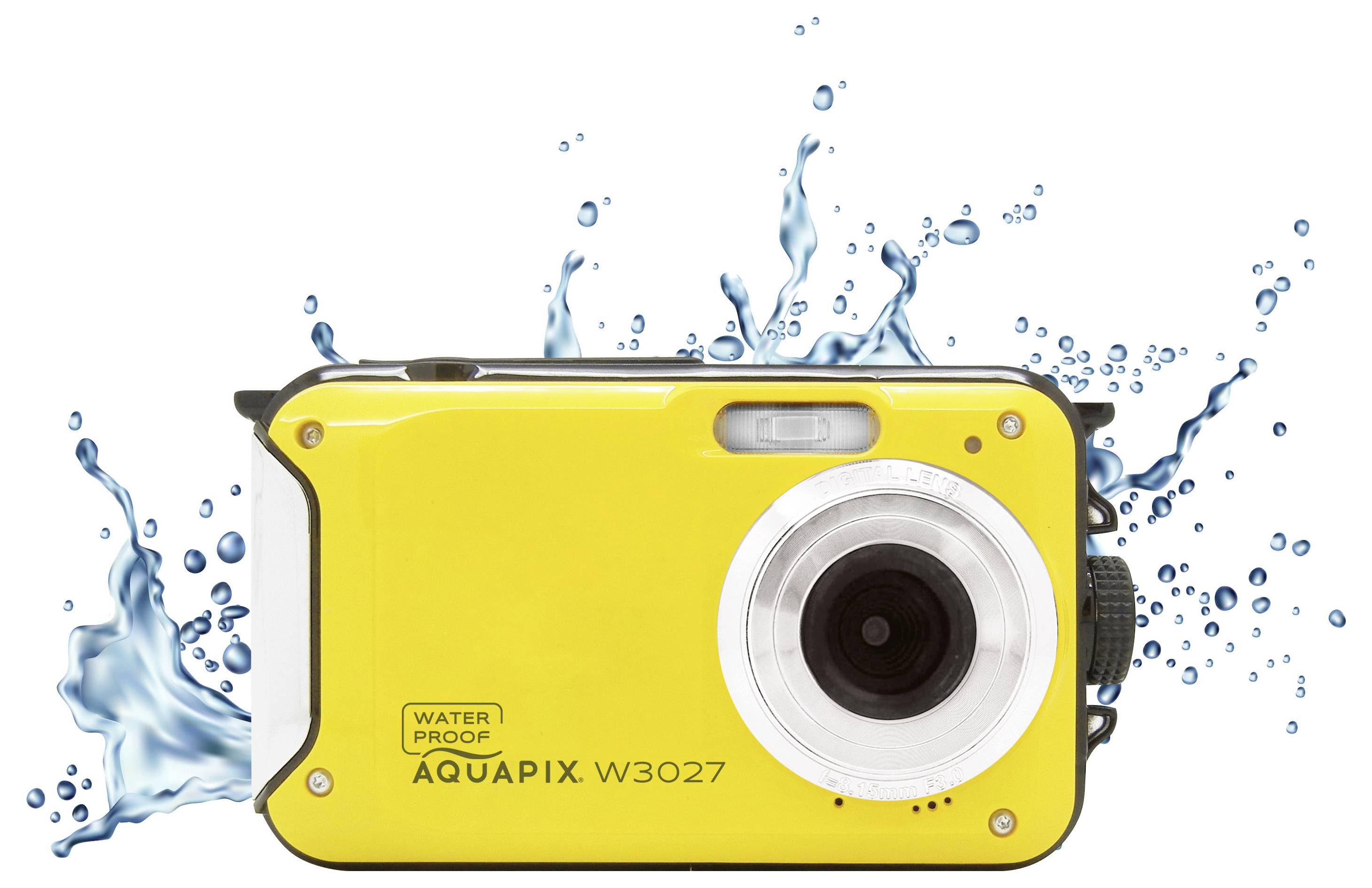 Easypix W3027-Y Wave Yellow Digital camera 30 MP Yellow Battery, Camera bag Image stabiliser, Full HD Video, Built-in fl-1