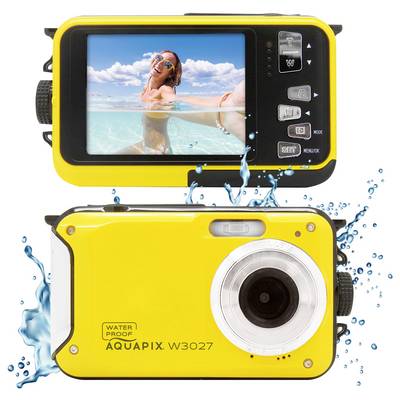 Easypix W3027-Y Wave Yellow Digital camera 30 MP Yellow Battery, Camera bag Image stabiliser, Full HD Video, Built-in fl-4
