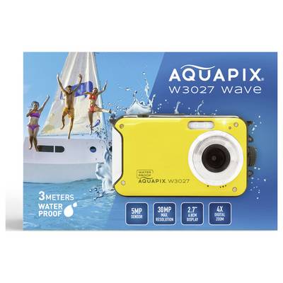 Easypix W3027-Y Wave Yellow Digital camera 30 MP Yellow Battery, Camera bag Image stabiliser, Full HD Video, Built-in fl-6