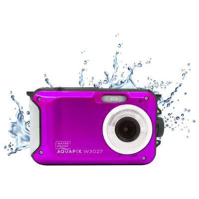 Easypix W3027-P Wave PINK Digital camera 30 MP Rose Camera bag, Battery Image stabiliser, Waterproof up to a depth of 3 -1