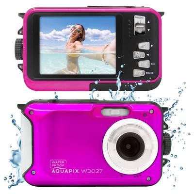 Easypix W3027-P Wave PINK Digital camera 30 MP Rose Camera bag, Battery Image stabiliser, Waterproof up to a depth of 3 -2